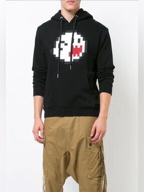 Mostly Heard Rarely Seen 8 Bit Haunting You Ghost Black Hoodie Medium Streetware